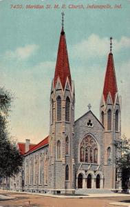 INDIANAPOLIS, IN  Indiana      MERIDIAN ST. M.E. CHURCH      c1910's Postcard