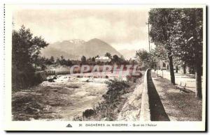 Old Postcard Bagneres de Bigorre Quai de l Adour