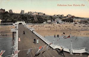 BR97021 folkestone from victoria pier valentine 36517 uk