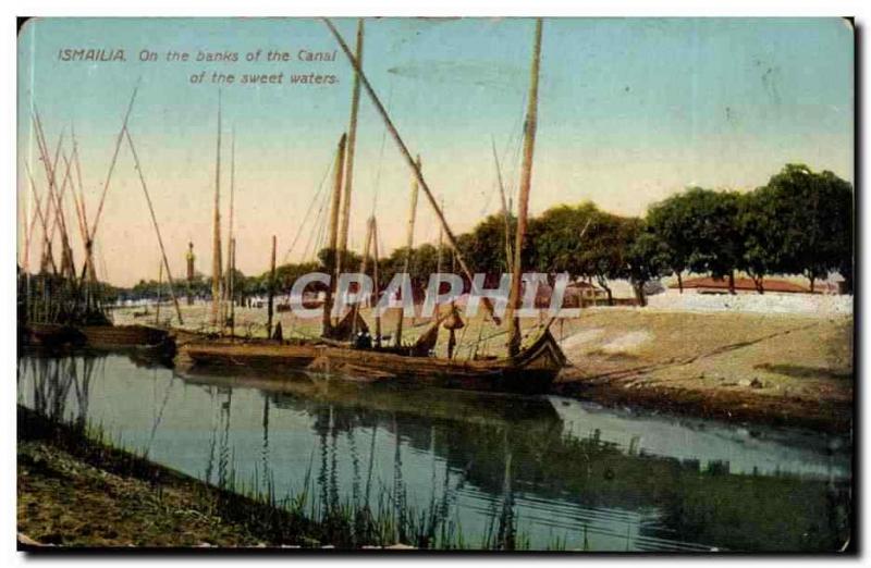 Egypte Egypt Ismailia CPA Aux bords du canal d'eaux douces