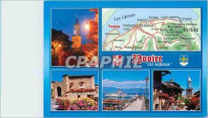 Modern Postcard On the shores of Lake Geneva Yvoire Haute Savoie The bell tow...