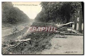 Old Postcard St Maurice channel after the hurricane