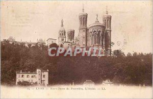 Old Postcard Lyon Notre Dame de Fourviere The Apse