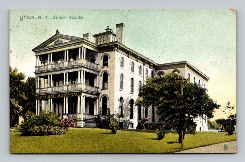 Utica New York General Hospital 1908 - R Tuck Postcard