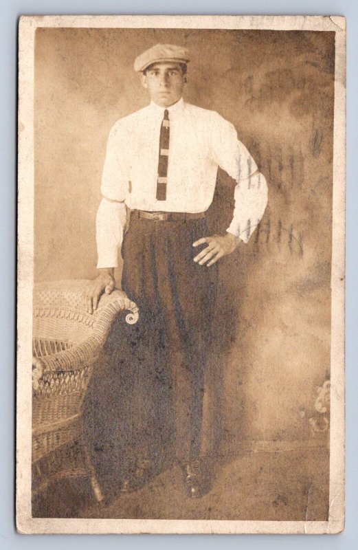 J87/ Huntington West Virginia RPPC Postcard c1910 Well-Dressed Man 613