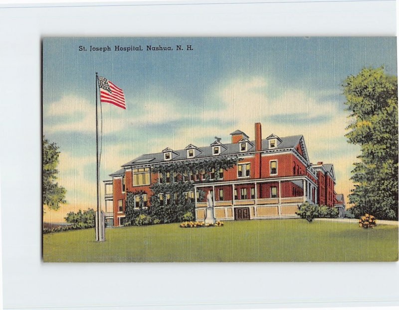 Postcard St. Joseph Hospital, Nashua, New Hampshire