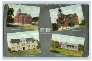 c.1910s Hastings College Dormitories, Hastings NE, Postcard F74