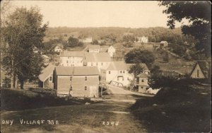 Harmony ME Maine General View of Village c1915 Real Photo Postcard