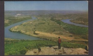 Tennessee Moccasin Bend (Tennessee River) from Lookout Mountain ~ Chrome