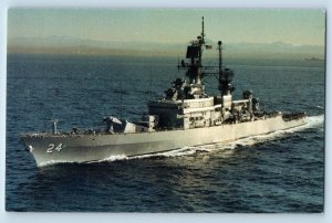 Bremerton Washington WA Postcard USS Reeves CG-24 Guided Missile Cruiser Vintage