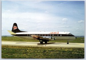 Airplane Postcard British European Airways BEA Vickers Viscount G-AOHO Paris DY8