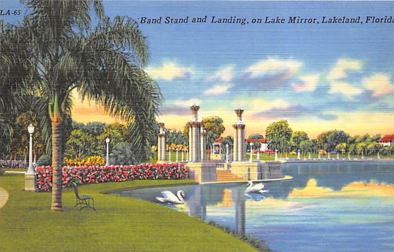 Band Stand and Landing on Lake Mirror  Lakeland FL