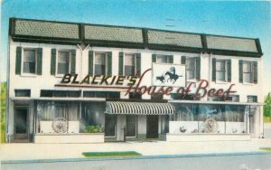 Washington DC Blackie's House of Beef restaurant MWM 1960 Postcard 21-11533