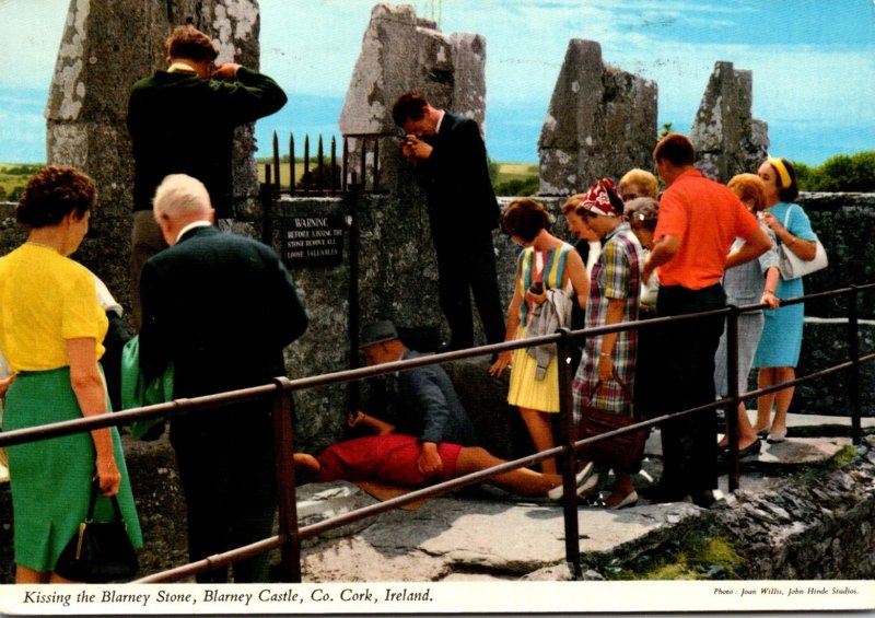 Ireland Co Cork Blarney Castle Kissing The Blarney Stone 1974