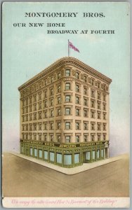 LOS ANGELES CA MONTGOMERY BROS. JEWELLERS ADVERTISING ANTIQUE POSTCARD