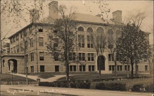 Hyde Park Massachusetts MA High School c1910 Real Photo Vintage Postcard