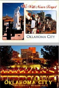 2~4X6 Postcards OK Oklahoma City TERRORIST BOMBING MEMORIALS Murrah Federal Bldg