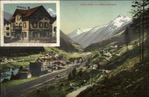 Gurtnellen Switzerland Birdseye & Hotel c1910 Postcard USED EXC COND