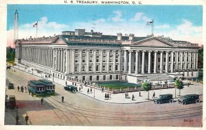 Vintage Postcard 1936 U.S. Treasury Washington DC Pennsylvania Ave. Pub Reynolds