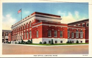 Maine Lewiston Post Office 1940 Curteich