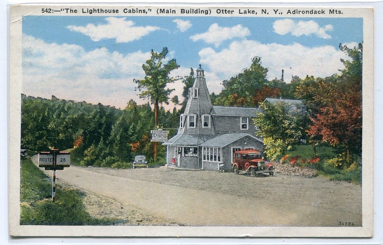 Lighthouse Cabins Otter Lake Adirondack Mountains 1932 New York