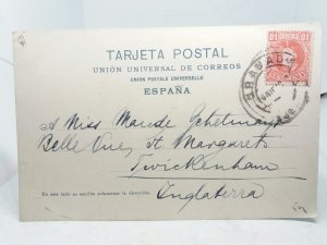 Una Cuesta de la Alhacaba Granada Vintage Postcard Espana