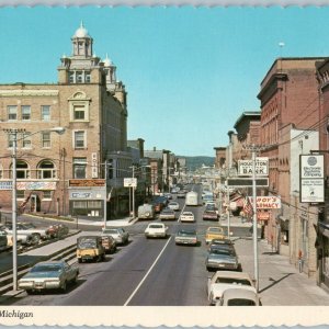 c1970s Houghton MI Downtown Sheldon Ave US 41 Isle Royale St Douglass Hotel 7P