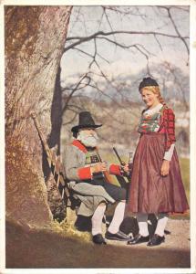 B99322 osttirol defereggen   austria couple costumes types ethnics folklore