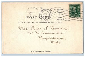 1906 Soldier And Sailors Monument Elizabeth New Jersey NJ Antique Postcard 