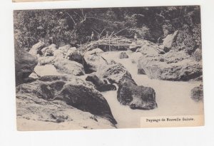 PAPUA NEW GUINEA, c1920 ppc. River & Bridge, New Guinea Landscape, unused.