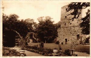 PC GOLF, SPORT, ISLE OF MAN, RUSHEN ABBEY, Vintage Postcard (b45904)