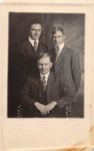 J33/ Wichita Kansas RPPC Postcard c1910 Well-Dressed Men 287