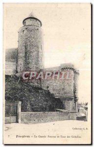 Old Postcard Fougeres Great Postern Tower and Goblins