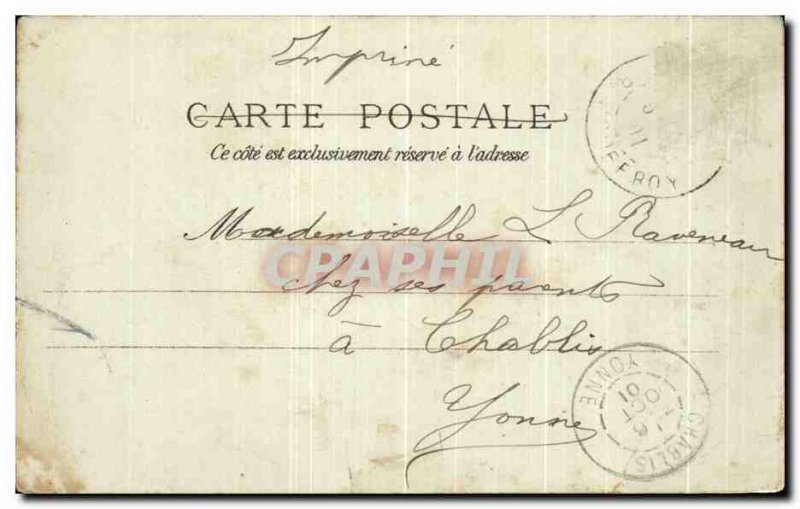 Old Postcard Paris Monceau Park Grille