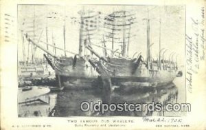 Old Whalers Sailboat 1905 light wear, light indentation in card, postal marki...