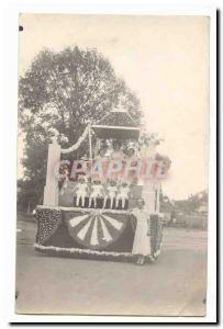  Vintage Postcard Real photo Tank (jeunes filles children) (not locates)