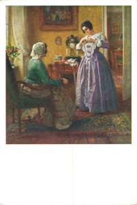 Mother With Daughter Vintage Postcard 08.35