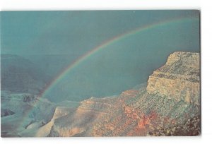 Grand Canyon National Park Arizona AZ Vintage Postcard Rainbow Over the Canyons