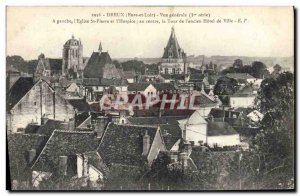 Old Postcard Dreux Vue Generale Church of St Peter and & # 39hospice The towe...