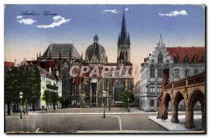 Old Postcard Aachen Dom