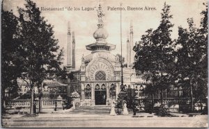Argentina Buenos Aires Restaurant de Los Lagos Palermo Vintage Postcard C092