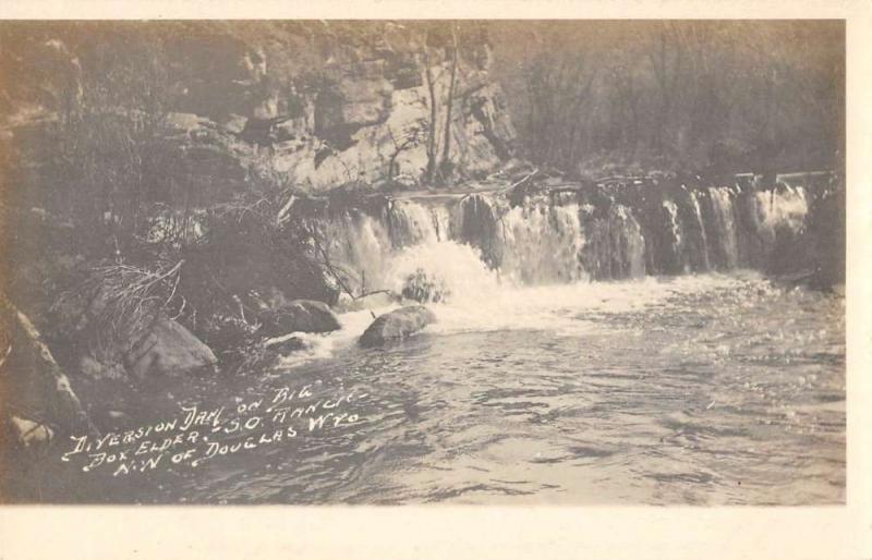 Douglas Wyoming Diversion Dam Real Photo Antique Postcard K77836