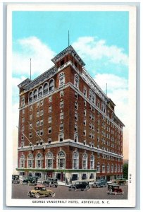 Asheville North Carolina NC Postcard George Vanderbilt Hotel Classic Cars c1920