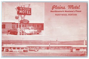 c1950's Plains Motel Plentywood Montana MT Vintage Multiview Postcard