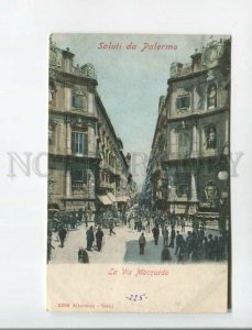 472818 Italy Greetings from Palermo Via Macqueda Vintage postcard