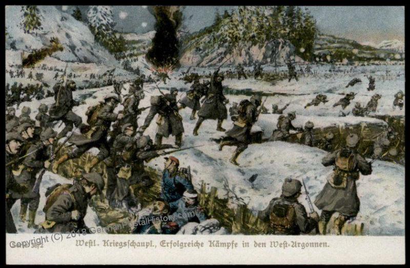 Germany Austria WWI Argonne Forest Battle Western Front Patriotic Gloria V 66324