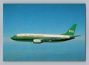 Aviation Airplane Postcard PIA Pakistan International Airlines Boeing 737-340 N9