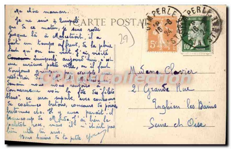 Postcard Old Quimperle Valle Isole