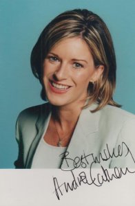 Andrea Catherwood Ulster Irisih Television News Reader Hand Signed Photo