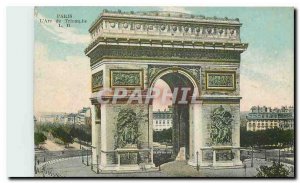 CARTE Postale Old Paris Arc de Triomphe